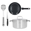 Garnek ZWIEGER Thermopot 24 cm + Łyżka ZWIEGER Visionary + Nóż ZWIEGER Gabro 13 cm + Patelnia ZWIEGER Virtu 20 cm