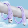 Kabel USB - USB-C USAMS Lithe Series 66W 1.2 m Fioletowy Obsługiwane zasilanie [W] do 66