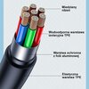 Kabel USB - Lightning USAMS Lithe Series 1.2 m Czarny Złącze 1 USB-A