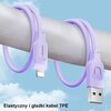 Kabel USB - Lightning USAMS Lithe Series 1.2 m Fioletowy Gwarancja 24 miesiące