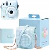 Pokrowiec LOVEINSTANT Instax Mini 12 Niebieski + Album (32 stron) Wymiary wewnętrzne [cm] 11 x 13 x 5.5
