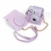 Pokrowiec LOVEINSTANT Instax Mini 12 Fioletowy + Album (32 stron) Materiał wodoodporny Nie