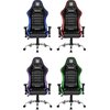 Fotel DEFENDER Ultimate RGB Czarny Regulacja podłokietników Kąt obrotu