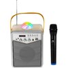 Power audio MUSICMATE MM-SK100 Apex Flex Mikrofon Karaoke Biały Radio FM