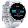 Zegarek sportowy GARMIN Fenix 8 43mm Srebrno-biały Wykonanie paska Silikon