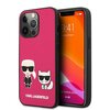 Etui KARL LAGERFELD Ikonik Karl & Choupette do Apple iPhone 13 Pro Max Fuksja