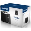 Toster CONCEPT TE2075 Czarny Funkcje dodatkowe Antypoślizgowe nóżki