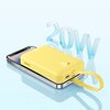 Powerbank BASEUS Magnetic Mini 10000mAh 20W Żółty + Kabel Lightning Typ ładowania Quick Charge 3.0