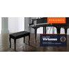 Ławka fortepianowa MUSICMATE MM-K15 Virtuoso Czarny Kolor Czarny