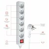 Listwa HAMA Standard 6GN (1.5 m) Biały Długość [m] 1.5