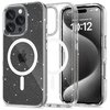Etui TECH-PROTECT Flexair Hybrid MagSafe do Apple iPhone 16 Pro Max Przezroczysto-brokatowy