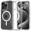 Etui TECH-PROTECT Flexair Hybrid MagSafe do Apple iPhone 16 Pro Przezroczysto-brokatowy