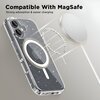 Etui TECH-PROTECT Flexair Hybrid MagSafe do Apple iPhone 16 Przezroczysto-brokatowy Seria telefonu iPhone