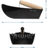 Czarna zbieraczka do owoców z drewnianym uchwytem, z widocznym logo "BROWIN" na boku. Wymiary produktu to 260 mm długości, 120 mm wysokości i 160 mm szerokości.