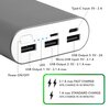 Powerbank UNIQO UQBB20000FASTS 20000mAh Srebrny Pojemność nominalna [mAh] 20000