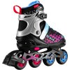 Łyżworolki NILS EXTREME Brave NH18190A 4w1 (rozmiar 34-38) Czarno-różowy Zapięcie Klamra