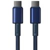 Kabel USB-C - USB-C  BASEUS Tungsten Gold 100W 1 m Niebieski Obsługiwane zasilanie [W] do 100