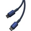 Kabel USB-C - USB-C  BASEUS Tungsten Gold 100W 1 m Niebieski Typ USB-C - USB-C
