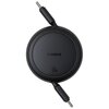 Kabel USB-C - USB-C  BASEUS Free2Pull Mini 60W 1 m Czarny Rodzaj Kabel