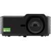 Czarny projektor z widocznym obiektywem i zieloną naklejką z napisem "GAMING FEATURES FOR XBOX". Projektor ma żebrowane boki i prostą, nowoczesną konstrukcję.