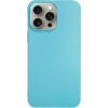 Niebieskie etui na telefon z trzema wycięciami na obiektywy aparatu oraz dodatkowymi otworami na lampę błyskową i mikrofon. Etui ma gładką powierzchnię i zaokrąglone rogi.