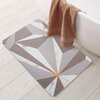 Mata łazienkowa MULTIDECOR Geometria 210109 Prostokątny Szary Kolor Szary