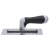 Na zdjęciu znajduje się paca z metalową płytą i ergonomicznym uchwytem w kolorach czarnym i szarym. Produkt ma gładką powierzchnię roboczą i jest oznaczony jako "Paca STALCO PERFECT S-73524 24 x 9 cm".