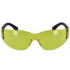 Żółte okulary ochronne z czarnymi zausznikami, o opływowym kształcie, bez widocznych napisów ani logo. Produkt to "Okulary ochronne STALCO Parrot Yellow S-44210".