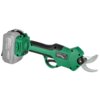 Zielony sekator akumulatorowy z czarnymi elementami, z widocznym napisem "BRUSHLESS" na uchwycie oraz etykietą z oznaczeniem "PSS20-30BL". Na akumulatorze znajdują się napisy "20V", "4Ah" i "STALCO".
