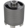 Szara otwornica z metalu z widocznymi napisami: "STALCO PERFECT M16 S-70807" oraz "ø 82 Max 1500min⁻¹". Produkt ma cylindryczny kształt z rowkami i ząbkowanym brzegiem.