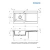Zlewozmywak DEANTE Sabor ZCB 6113 Biały Komora 1 470 x 340 x 185 mm