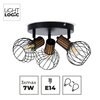 Oprawa ścienno-sufitowa LIGHTLOGIC 66191 Czarny Źródło światła w komplecie Nie