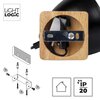 Oprawa ścienno-sufitowa LIGHTLOGIC 66192 Czarny Pomieszczenie Do salonu