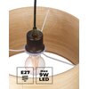 Lampa sufitowa LIGHTLOGIC LL DORU C 66176 Brązowo-czarny Pomieszczenie Do jadalni