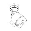 Lampa ścienno-sufitowa LIGHTLOGIC LL ESEK EL-1O E14 Pomieszczenie Do sypialni