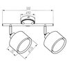 Lampa ścienno-sufitowa LIGHTLOGIC LL ESEK EL-2I E14 Pomieszczenie Do sypialni