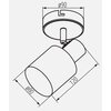 Lampa ścienno-sufitowa LIGHTLOGIC LL ANSE EL-1O E14 66202 Zasilanie Sieciowe