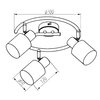 Lampa sufitowa LIGHTLOGIC LL ANSE PLAFON 3xE14 66203 Zasilanie Sieciowe