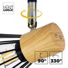 Oprawa ścienno-sufitowa LIGHTLOGIC 66211 Czarny Źródło światła w komplecie Nie