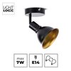Lampa ścienno-sufitowa LIGHTLOGIC LL KOFE EL-1O E14 Maksymalna moc żarówki [W] 7