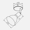 Lampa ścienno-sufitowa LIGHTLOGIC LL KOFE EL-1O E14 Pomieszczenie Do sypialni