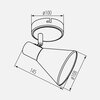 Lampa ścienno-sufitowa LIGHTLOGIC LL LASH EL-1O E14 66217 Pomieszczenie Do salonu