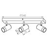 Lampa ścienno-sufitowa LIGHTLOGIC LL ANAN EL-3I 66225 Zasilanie Sieciowe
