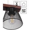 Lampa sufitowa LIGHTLOGIC LL DRAH C-I 66233 Brązowo-czarny Maksymalna moc żarówki [W] 9