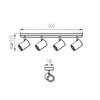 Lampa ścienno-sufitowa LIGHTLOGIC LL DZAN EL-4I E27 Pomieszczenie Do salonu