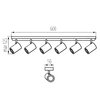 Lampa ścienno-sufitowa LIGHTLOGIC LL DZAN EL-6I E27 Pomieszczenie Do salonu