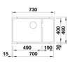 Zlewozmywak BLANCO Subline 700-U Level 523459 Tartufo Komora 1 700 x 400 x 200 mm