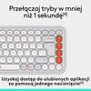 Klawiatura LOGITECH POP ICON Keys Off White Dla graczy Nie