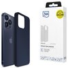 Etui 3MK Silicone Case Dark Navy do Apple iPhone 16 Pro Granatowy Materiał Mikrofibra