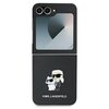 Etui KARL LAGERFELD Saffiano Metal Pin do Samsung Galaxy Z Flip 6 Czarny Seria telefonu Galaxy Z